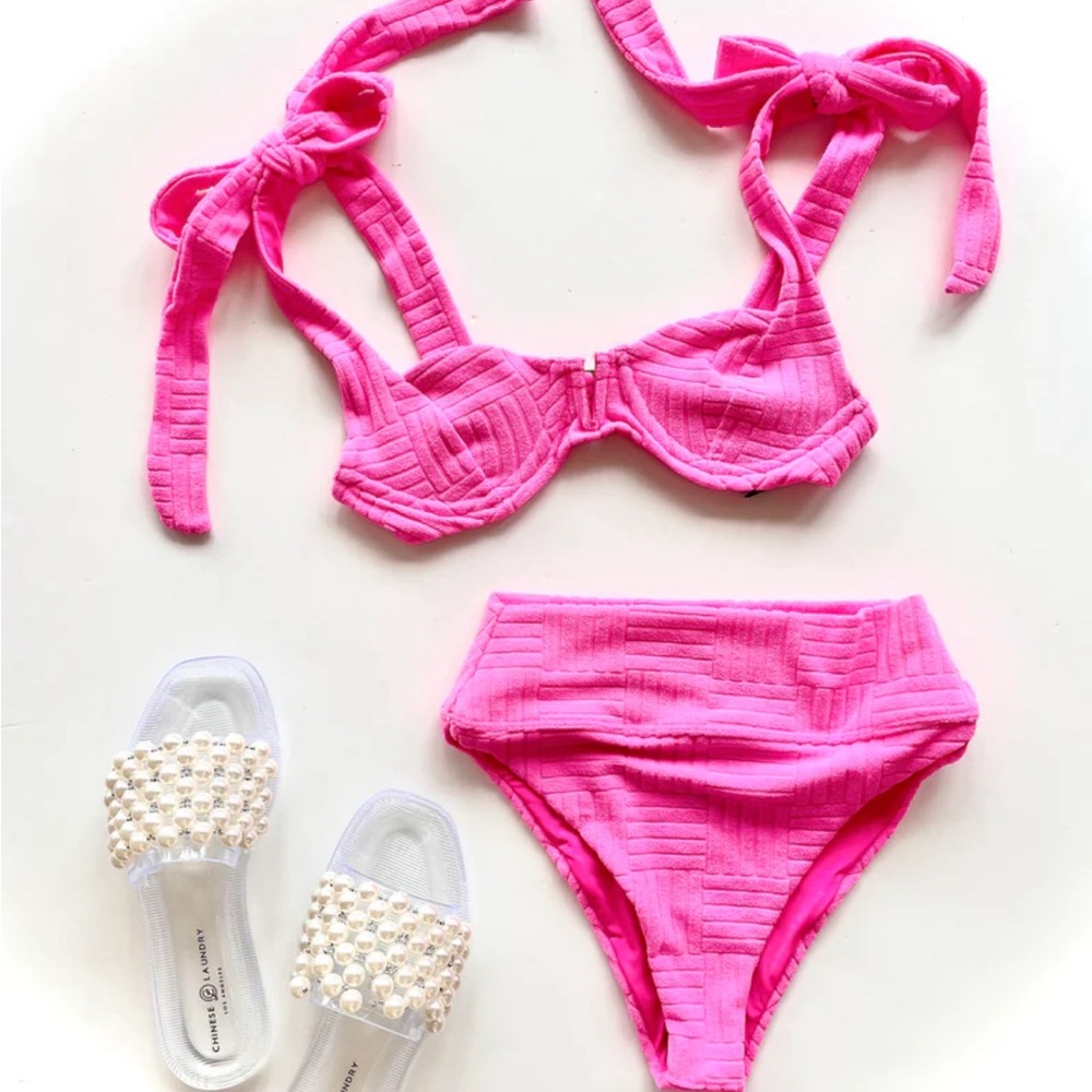 Beach Riot Pink Bikini Set